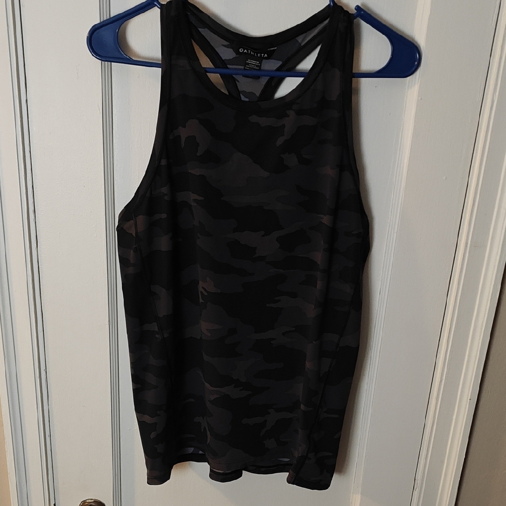 Athleta Black and Gray Tank Top Camouflage